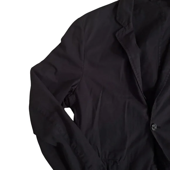 Frank & Oak Ink Navy Cotton Blazer Jacket - Picture 3 of 6